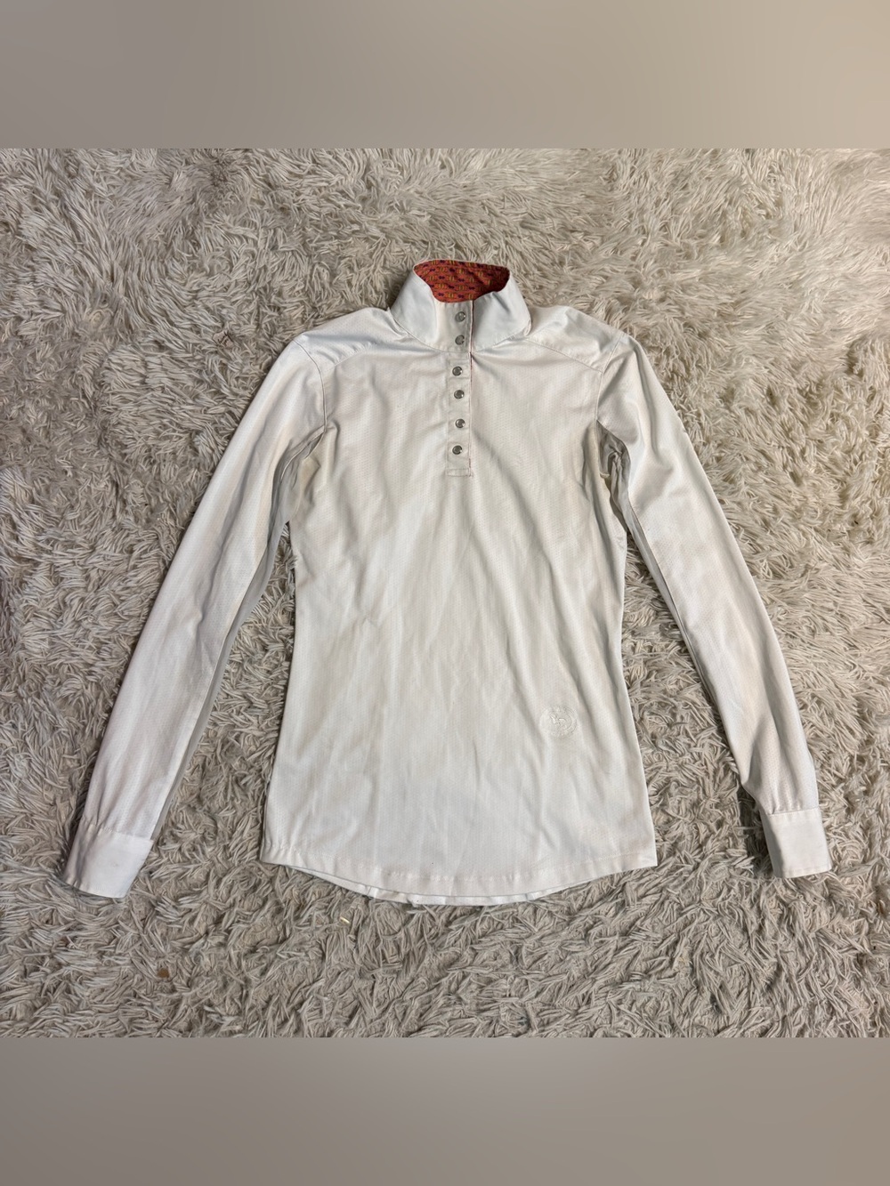 Women’s XS White Essex Classics Long Sleeve Horseback Riding Show Shirt. Good Co